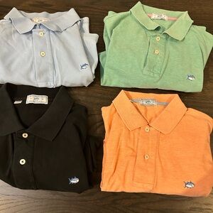 4 Southern Tide Polos, Size Large